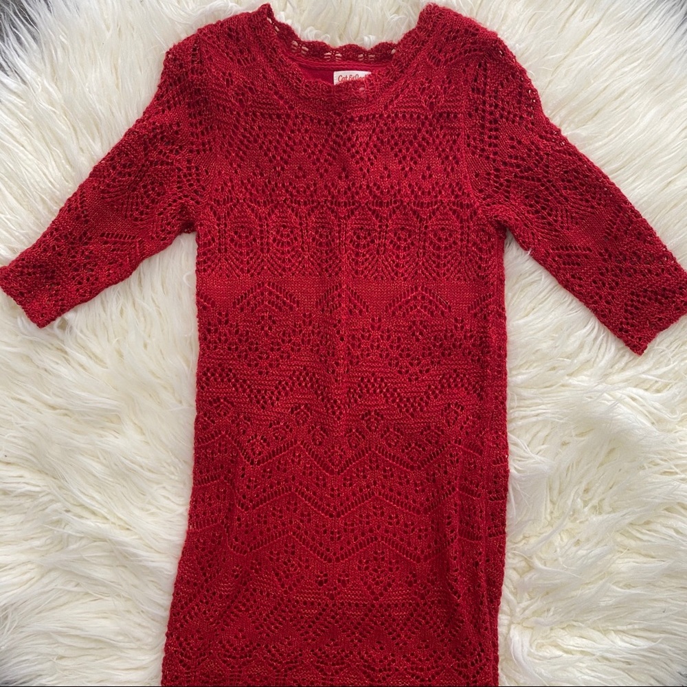 Cat & Jack Red Sweater Dress